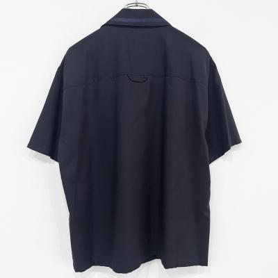 MATSUFUJI [ Open Collar Twill Shirt ] NAVY