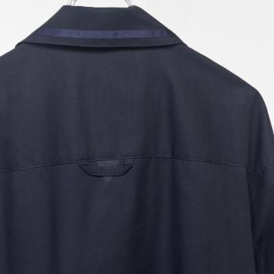 MATSUFUJI [ Open Collar Twill Shirt ] NAVY