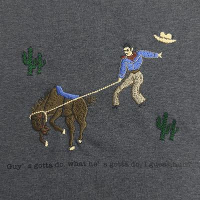 MATSUFUJI [ Embroidery Short Sleeve T-shirt ] CHARCOAL