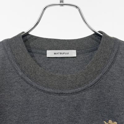 MATSUFUJI [ Embroidery Short Sleeve T-shirt ] CHARCOAL