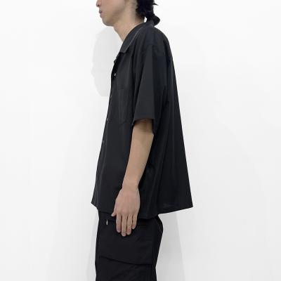 MATSUFUJI [ Open Collar Twill Shirt ] BLACK