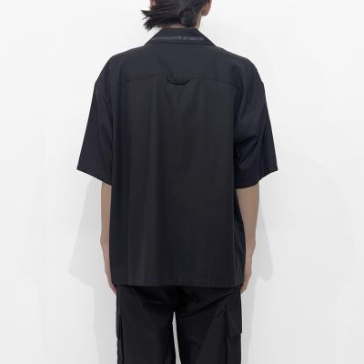 MATSUFUJI [ Open Collar Twill Shirt ] BLACK