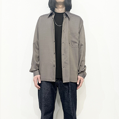 MATSUFUJI [ Cupro Amundsen Utility Shirt ] CHARCOAL