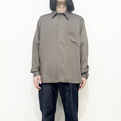 MATSUFUJI [ Cupro Amundsen Utility Shirt ] CHARCOAL