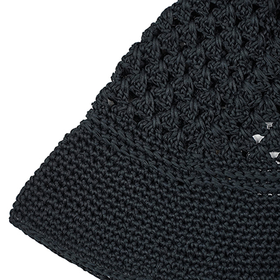 SHINYAKOZUKA [ HAND CROCHET HAT ] BLACK