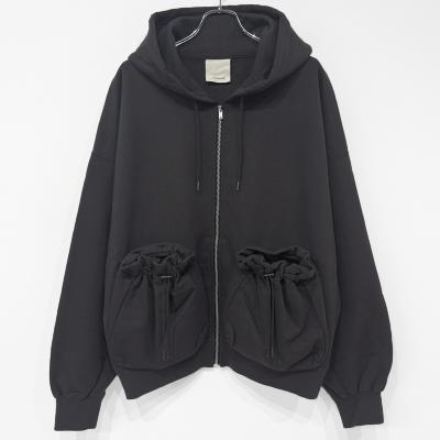 refomed [ "KINCHAKU" ZIPUP HOODIE ] CHARCOAL