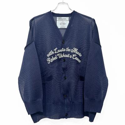 DAIRIKU [ "Letter" Skeleton Cardigan ] Skeleton Navy