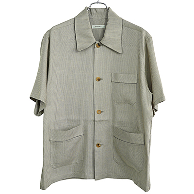 MATSUFUJI [ Dobby Weave Short Sleeve Shirt ] BEIGE