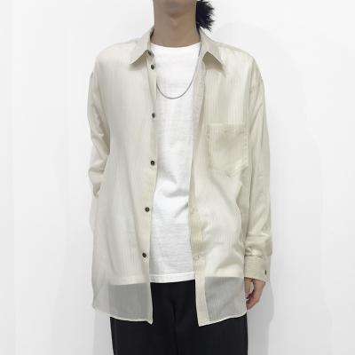 SUGARHILL [ SHEER STRIPE SHIRTS LOOSE FIT ] WHITE STRIPE