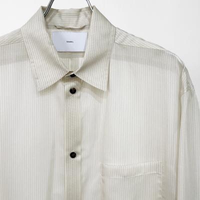 SUGARHILL [ SHEER STRIPE SHIRTS LOOSE FIT ] WHITE STRIPE