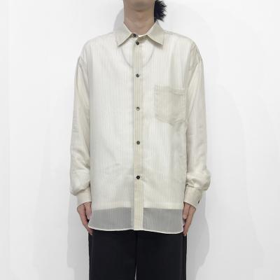SUGARHILL [ SHEER STRIPE SHIRTS LOOSE FIT ] WHITE STRIPE
