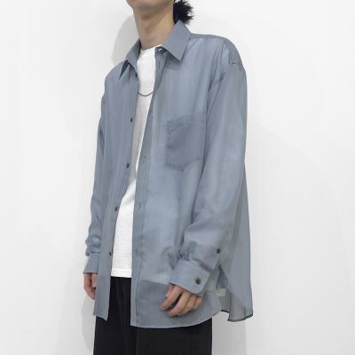 SUGARHILL [ SHEER STRIPE SHIRTS LOOSE FIT ] BLUE STRIPE