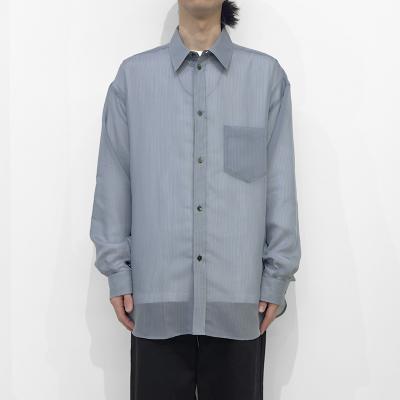 SUGARHILL [ SHEER STRIPE SHIRTS LOOSE FIT ] BLUE STRIPE