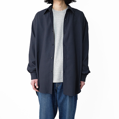 URU [ LONG SLEEVE SHIRTS ] D.NAVY