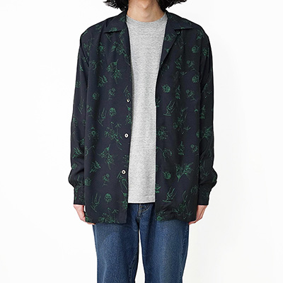 URU [ LONG SLEEVE SHIRTS ] D.NAVY