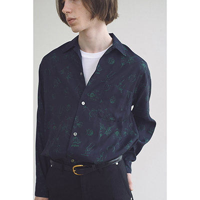 URU [ LONG SLEEVE SHIRTS ] D.NAVY