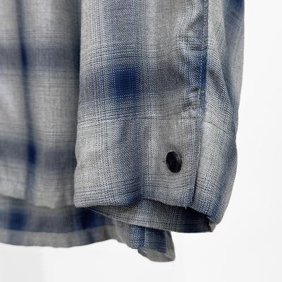 ESSAY [ SHADOW CHECK OPEN COLLAR SHIRT (SH-1) ] BLUE CHECK