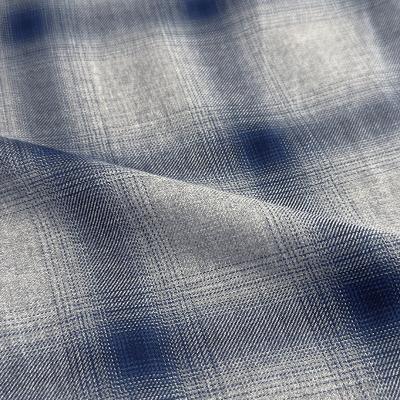ESSAY [ SHADOW CHECK OPEN COLLAR SHIRT (SH-1) ] BLUE CHECK