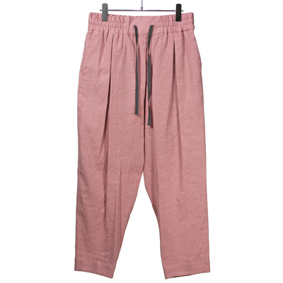 YANTOR [ LinenCotton Taperd Gom Pants ] PINK