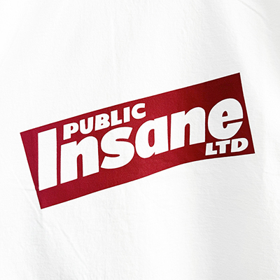 ESSAY [ WHITE PRINT T-SHIRT (TS-3) ] INSANE