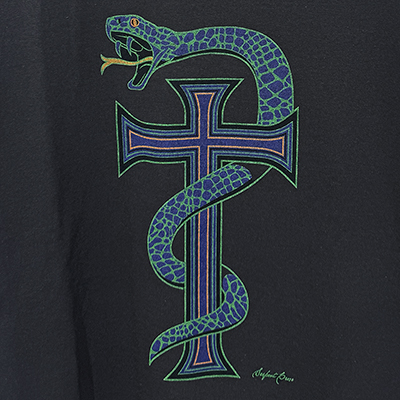 ESSAY [ OVERSIZED PRINT T-SHIRT (TS-4) ] SNAKE CROSS