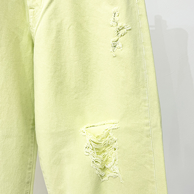 URU [ COTTON DENIM PANTS ] L.YELLOW