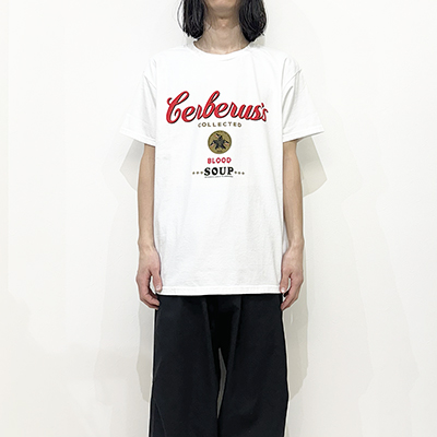 ESSAY [ WHITE PRINT T-SHIRT (TS-3) ] CERBERUS