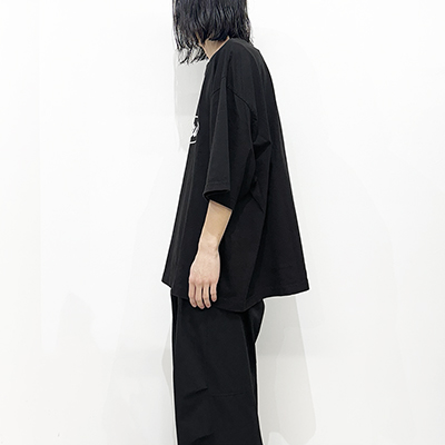 ESSAY [ PIGMENT DROPSHOULDER T-SHIRT (TS-5) ] BLACK