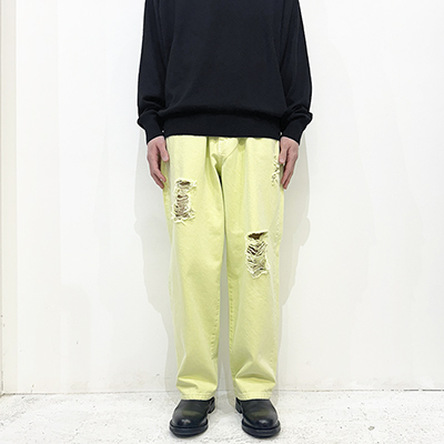 URU [ COTTON DENIM PANTS ] L.YELLOW