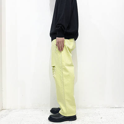 URU [ COTTON DENIM PANTS ] L.YELLOW