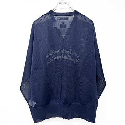 DAIRIKU [ "Letter" Skeleton Cardigan ] Skeleton Navy