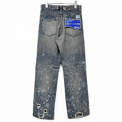 DAIRIKU [ "Damage" Straight Denim Pants ] Indigo