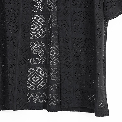 Sasquatchfabrix. [ JAH LION LACE HAORI ] BLACK