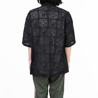 Sasquatchfabrix. [ JAH LION LACE HAORI ] BLACK