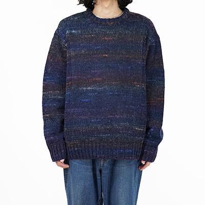 URU [ CREW NECK KNIT ] B.NAVY