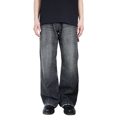 DAIRIKU [ "Painter" Denim Pants ] Black