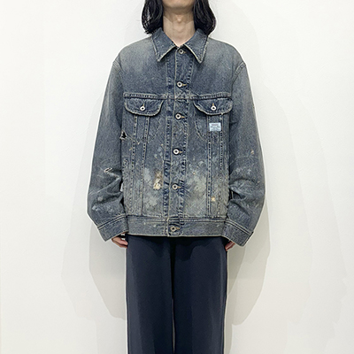 DAIRIKU [ "Damage" Denim Jacket ] Indigo