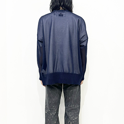 DAIRIKU [ "Letter" Skeleton Cardigan ] Skeleton Navy