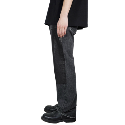 DAIRIKU [ Coating "Slim" Denim Pants ] Black