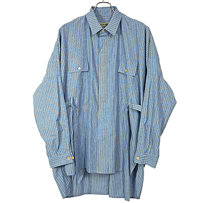 ESSAY [ DRAPE SHIRT (SH-2) ] SAX STRIPE