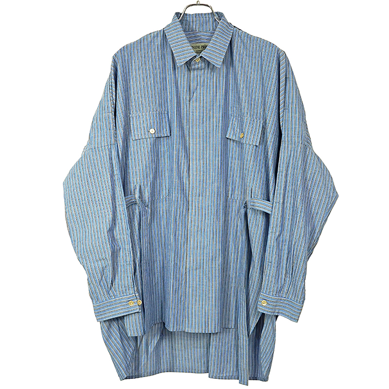 ESSAY [ DRAPE SHIRT (SH-2) ] SAX STRIPE | ロイド・エフダブリュー 