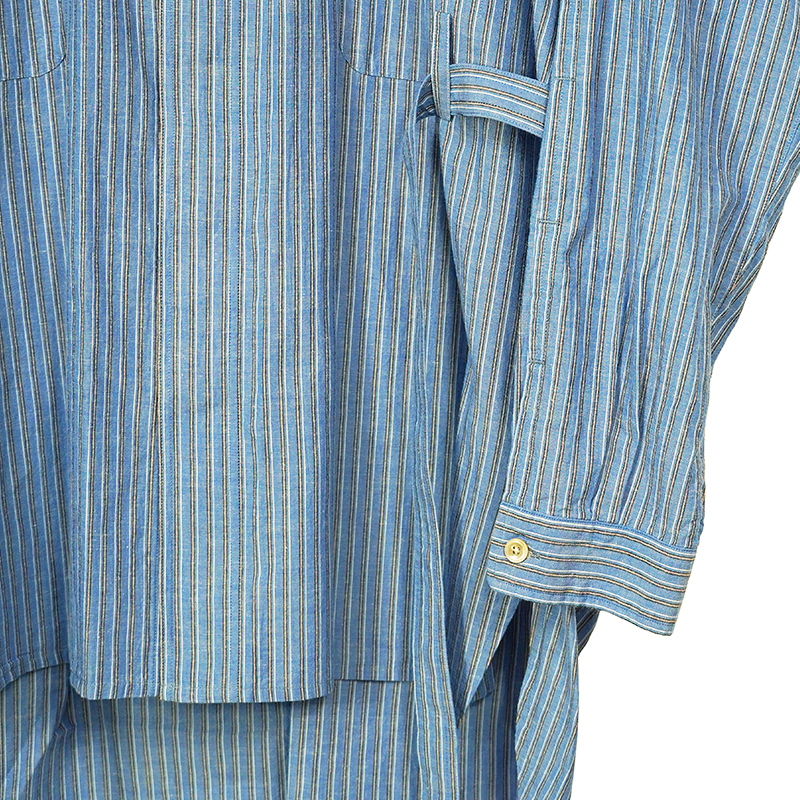 ESSAY [ DRAPE SHIRT (SH-2) ] SAX STRIPE | ロイド・エフダブリュー 