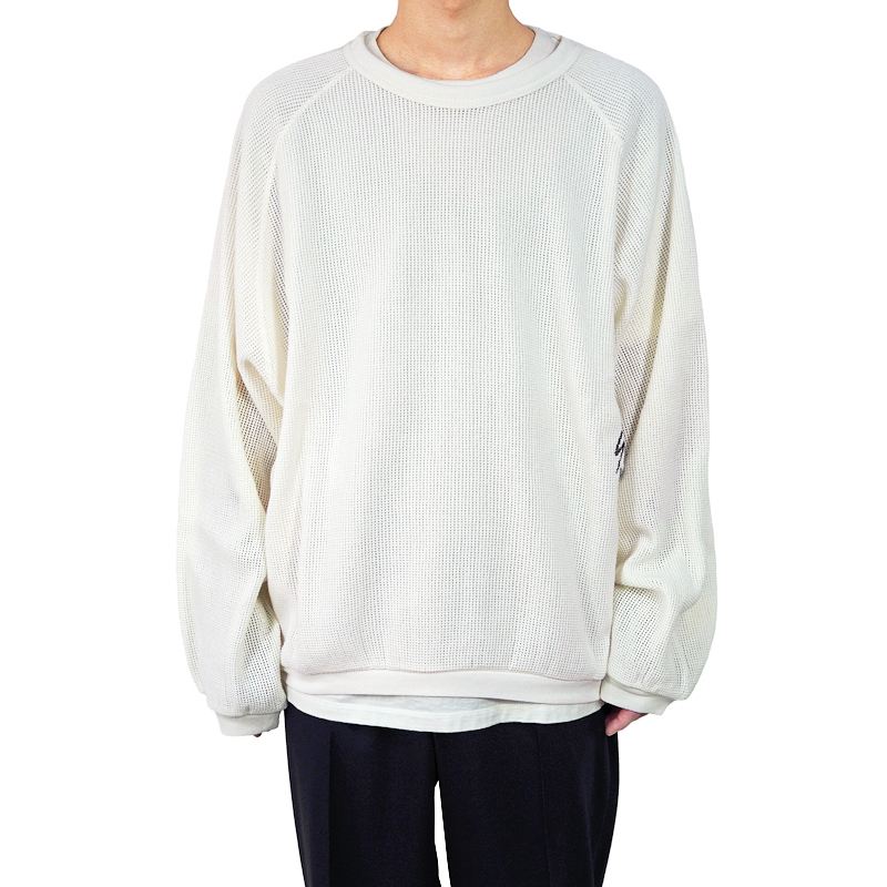 ESSAY [ RUSSEL MESH SWEATER (TS-1) ] WHITE | ロイド・エフ