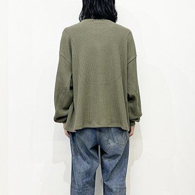 refomed [ AZEAMI THERMAL TEE ] KHAKI