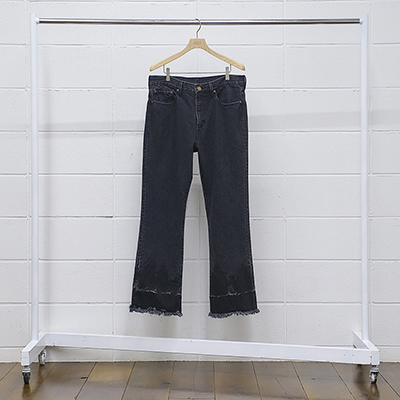 UNUSED [ UW1134 (14oz denim five pockets pants) ] BLACK