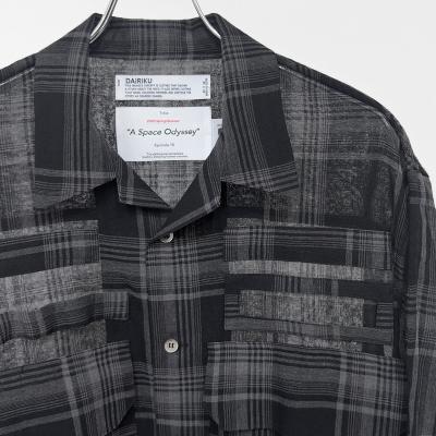 DAIRIKU [ "Astronaut" Check H-S Shirt ] Black&Grey