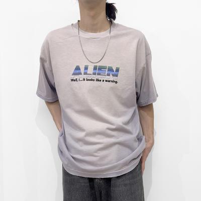 DAIRIKU [ "Alien" Vintage Wash H-S Tee ] Vintage Purple