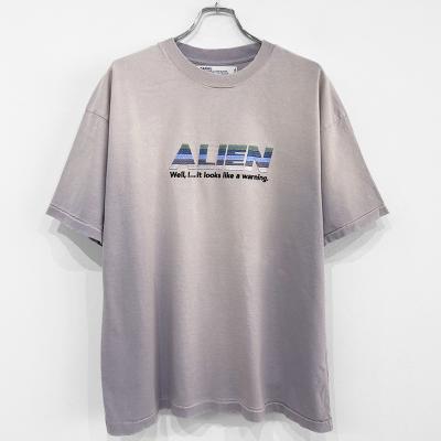 DAIRIKU [ "Alien" Vintage Wash H-S Tee ] Vintage Purple