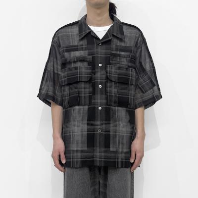 DAIRIKU [ "Astronaut" Check H-S Shirt ] Black&Grey
