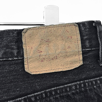 UNUSED [ UW1128 (14oz denim five pockets pants) ] BLACK